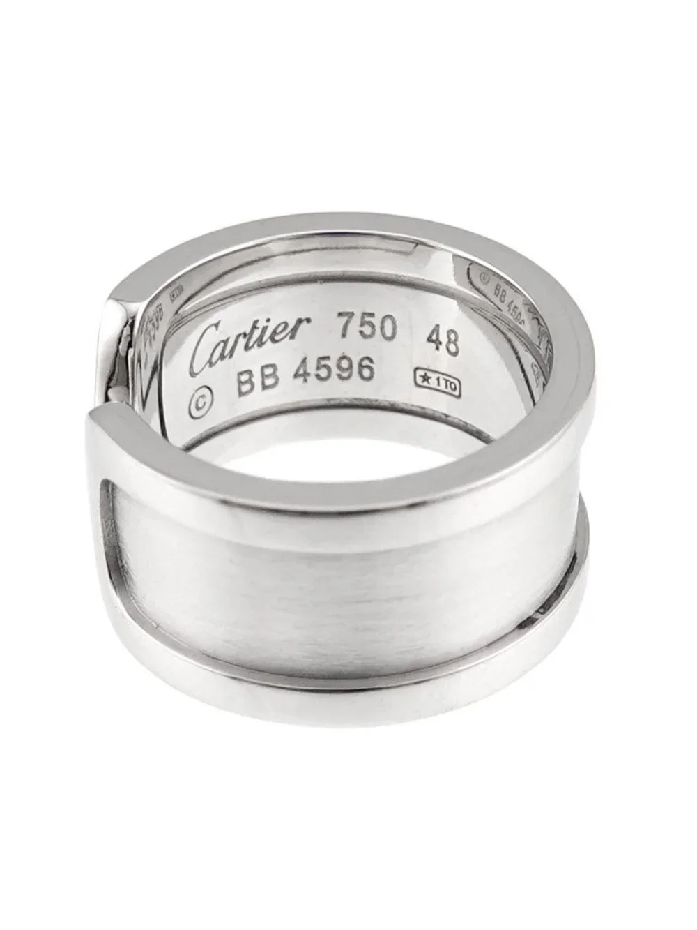 Cartier C2 48 Ring 18k WG White Gold 750 2C